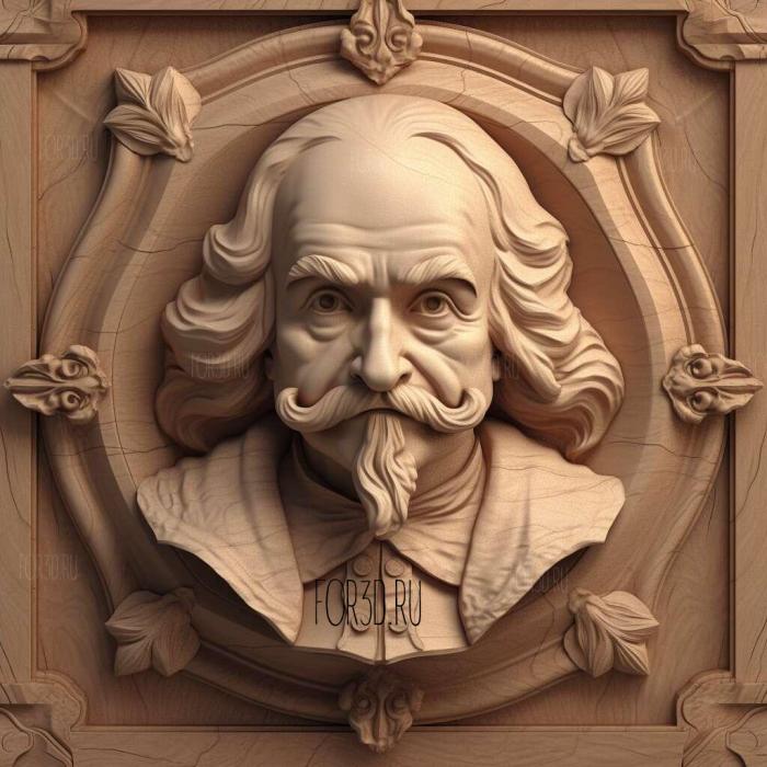 Thomas Hobbes 1 stl model for CNC